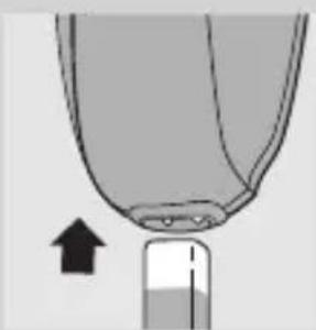 Diagram of a mechanical component with an arrow indicating upward motion (no text or symbols)
