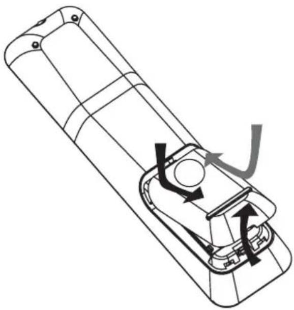 PHILIPS HTS3019 - Τοποθετήστε τις μπαταρίες του τηλεχειριστηρίου. - 1