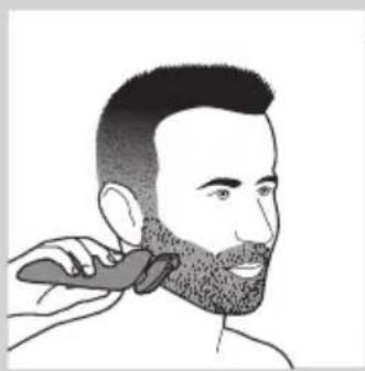 PHILIPS SensoTouch 2D RQ1150 - Het Beard Styler-hulpstuk met de kam gebruiken - 3