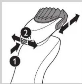 Diagram showing a person's head with labeled parts and directional arrows indicating movement or force.