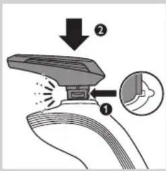 Diagram illustrating hair cleaning process with labeled steps ① and ②, showing spray and hair removal setup