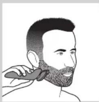 PHILIPS SensoTouch 2D RQ1150 - Utilizar o acessório do estilizador de barba com pente - 4