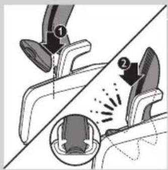 Diagram illustrating a mechanical or electrical component with labeled parts and motion indicators