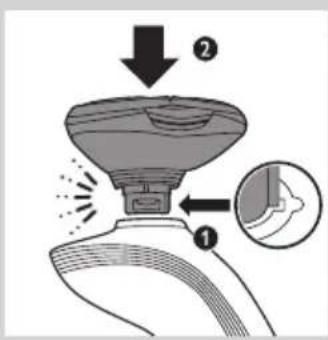 Diagram illustrating a spray gun with labeled parts and an inset showing the tip of the spray gun.