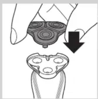 Illustration of a hand holding a device with a downward arrow indicating process (no text or symbols)