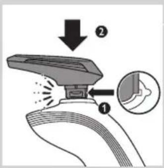 Diagram illustrating a spray gun with labeled parts and an inset showing the tip area