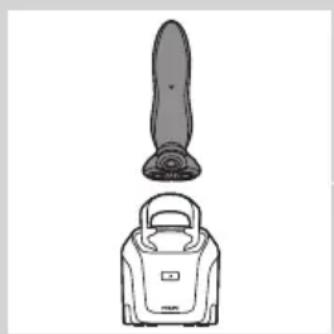 Illustration of a device with a cylindrical top and a rectangular base (no text or symbols)