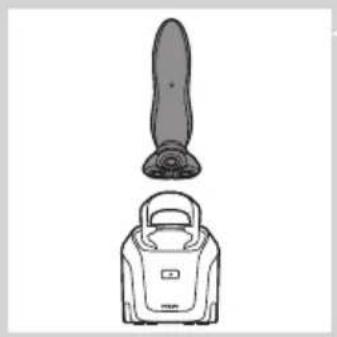 Line drawing of a device with a top view and a base, no text or symbols present