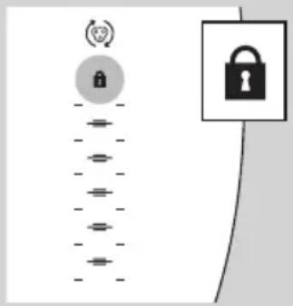 Diagram showing a vertical line with a lock icon and a padlock icon, likely representing security or security update.