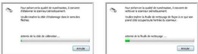 Pour préserver la qualité de numérisation, il convient d'étaîmoner le scannur pérouduement. Vuillier induver la role d'étalonnage dans le sem des flèches. Attente de la role de calibration... Annuler Pour préserver la qualité de numérisation, il convient de nettoiver le scannur pérouduement. Vuillier induver la feuille de nettoyage de finger à ce qui son grand côté occupe toute l'entrée du scannur. Attente de la feuille de nettoyage ... Annuler