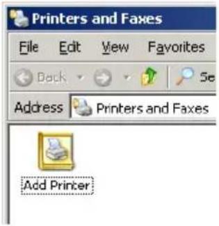 Printers and Faxes File Edit View Favorites Back Address Printers and Faxes Add Printer