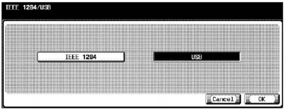 IEEE 1284/USB IEEE 1284 USB Cancel OK