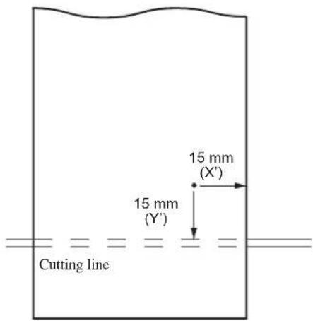 15 mm (X') 15 mm (Y') Cutting line