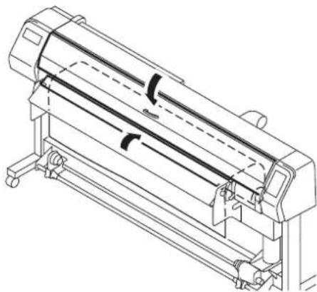Mimaki JV3-160SP - Loosen the screw of the right-hand roll holder. - 14