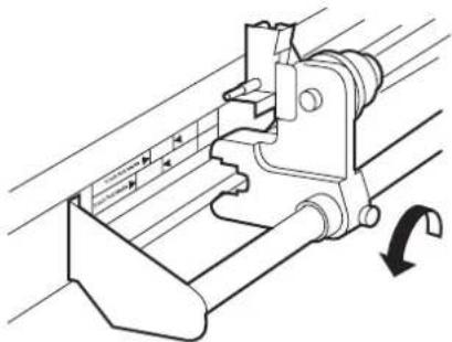 Mimaki JV3-160SP - Determine the position of the roll holder. - 1