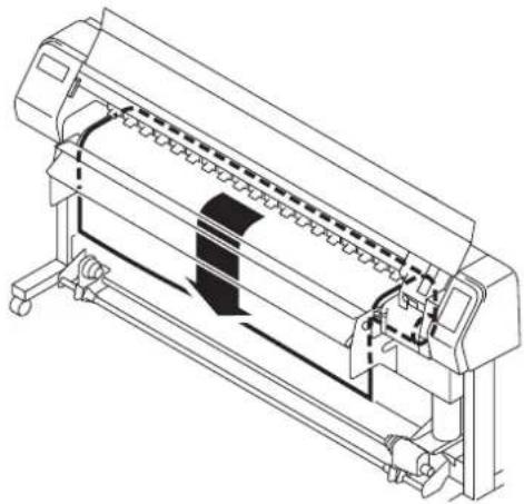 Mimaki JV3-160SP - Loosen the screw of the right-hand roll holder. - 8