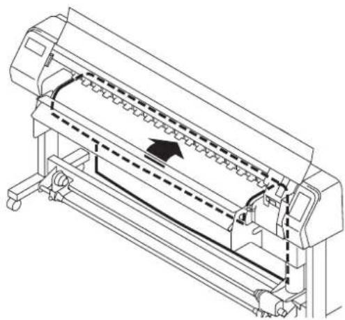 Mimaki JV3-160SP - Setting cut sheet medium on the device - 4