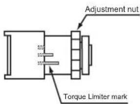 Adjustment nut Torque Limiter mark