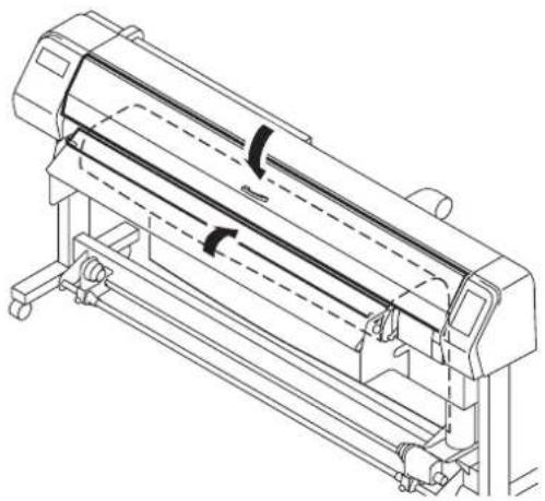 Mimaki JV3-160SP - Setting cut sheet medium on the device - 9