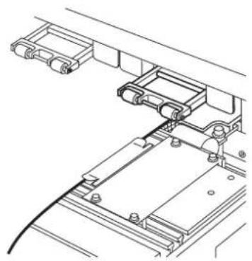 Mimaki JV3-160SP - Loosen the screw of the right-hand roll holder. - 10