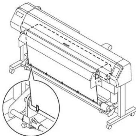 Mimaki JV3-160SP - Loosen the screw of the right-hand roll holder. - 17