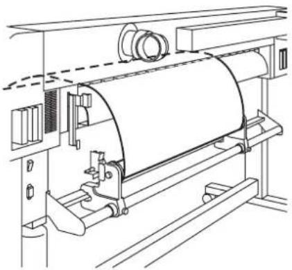 Mimaki JV3-160SP - Loosen the screw of the right-hand roll holder. - 5