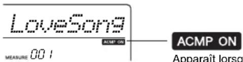 LoveSong ACMP ON MEASURE 001 ACMP ON Apparaît lorsqu