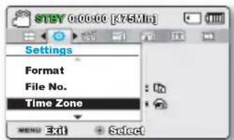 SAMSUNG SMX-F43RP - Time Zone (Fuseau Horaire) - 1