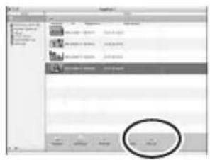 Screenshot of a file explorer window showing folder navigation and a highlighted folder with an oval annotation.