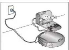 SAMSUNG VCR8980L3K - Cuando instale la estación de carga, no deje el cable de alimentación expuesto en el suelo. - 1