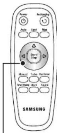 Power Recharging Audio Spot Max Start Stop Manual Turbo Dust Sensor Screen Music Clock Sound SAMSUNG