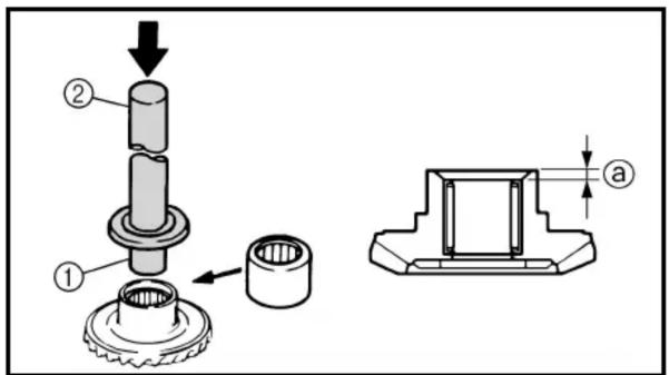 Technical diagram showing mechanical assembly with labeled parts and dimension annotations