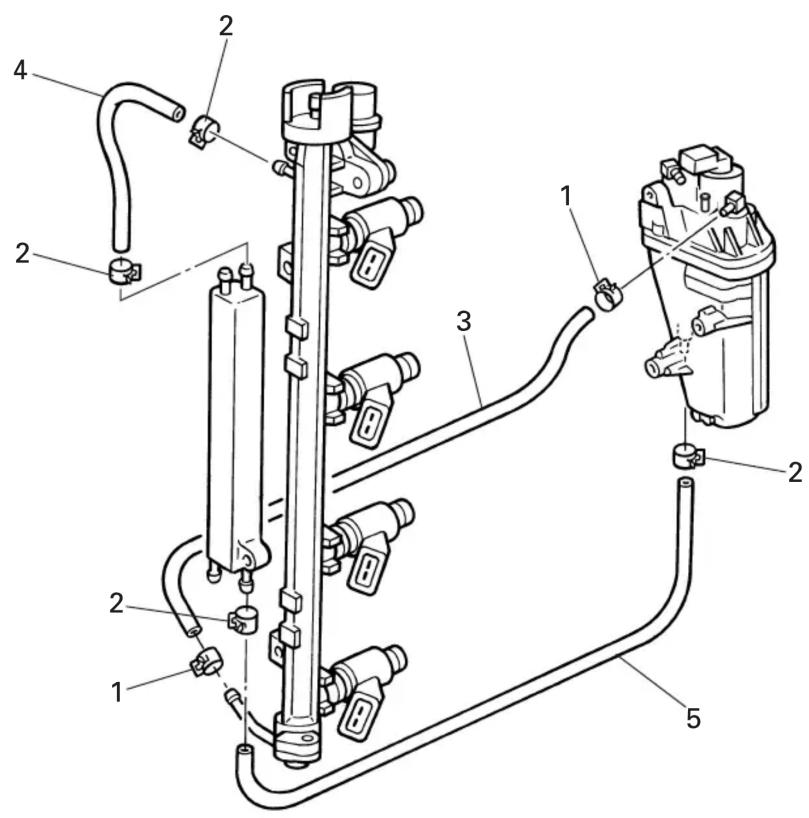 YAMAHA F115A - REMOVING/INSTALLING THE FUEL HOSES - 1