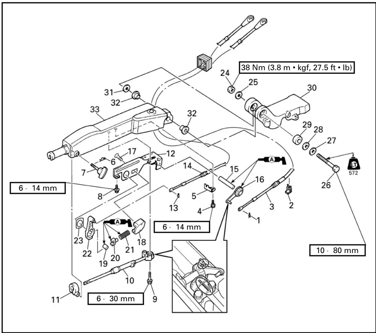 38 Nm (3.8 m • kgf, 27.5 ft • lb) 6 · 14 mm 6 · 14 mm 10 · 80 mm 11 6 · 30 mm 9 10 11 12 13 14 15 16 17 18 19 20 21 22 23 24 25 26 27 28 29 30 31 32 33 34 35 36 37 38
