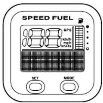 SPEED FUEL GPS km/h mph knots SET MODE