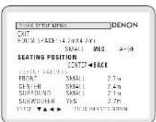SHERING POSITION DENON EXIT FROOF SPAGE: 14 mm X4.5 mm SMALL MEO A=SF SEARING POSITION CONTACT BACK LEFT VALUE: FRONT SMALL 2.7m DAVER SMALL 2.4m SURROUND SMALL 2.1m SURFACEER YES 2.7m TIME ▼▲▲ ▼ FLOOR ON CHEDD