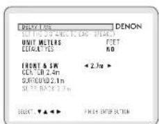 DETAIL ITEMS FOR THE 50% AND 10% DRY ITEMS UNIT METERS DETAILS DELETS DELETS DELETS FRONT & SW CLER 2.4m SWROUND 2.1m SIDE BACK 2.7m SELECT ▼▲▲▼ FIND OUTLETION DENON