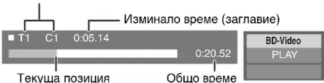 Изминало време (заглавие) T1 C1 0:05.14 0:20.52 Текуща позиция Общо време BD-Video PLAY