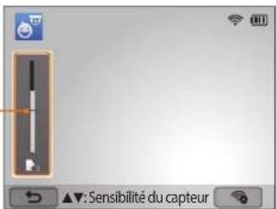 ▲▼: Sensibilité du capteur