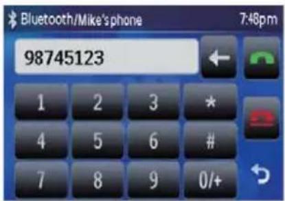 Bluetooth/Mike's phone 7:48pm 98745123