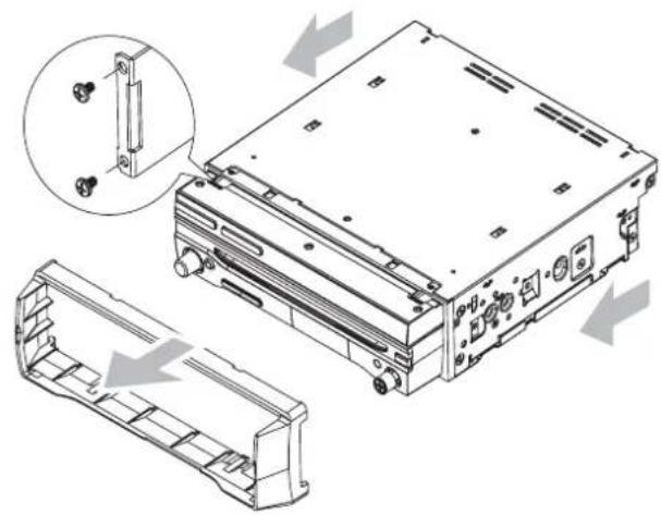 PHILIPS CED750 - Снятие аудиосистемы с приборной панели - 1
