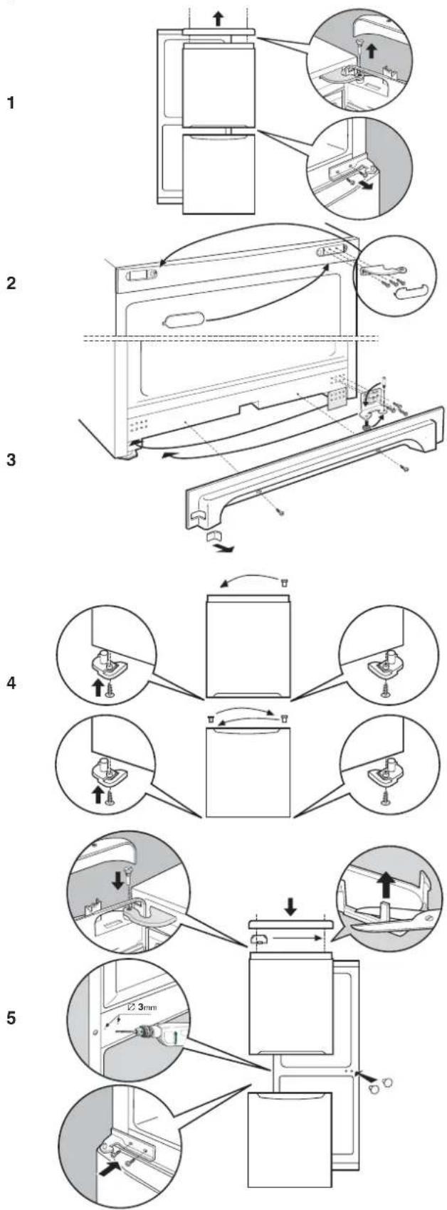 INDESIT PBAA 13 - Reversibilidad de la apertura de las puertas - 1
