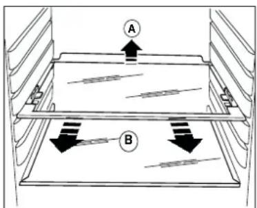 Diagram showing two labeled components A and B with directional arrows indicating movement or force, likely from a physics or engineering context.