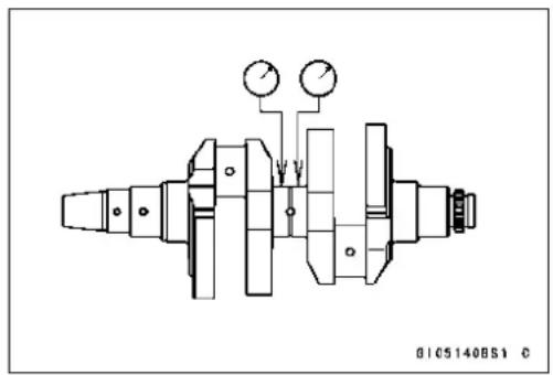 KAWASAKI ER-6n (2006) - CrankshaftMainBearingInsert/JournalClearance - 2