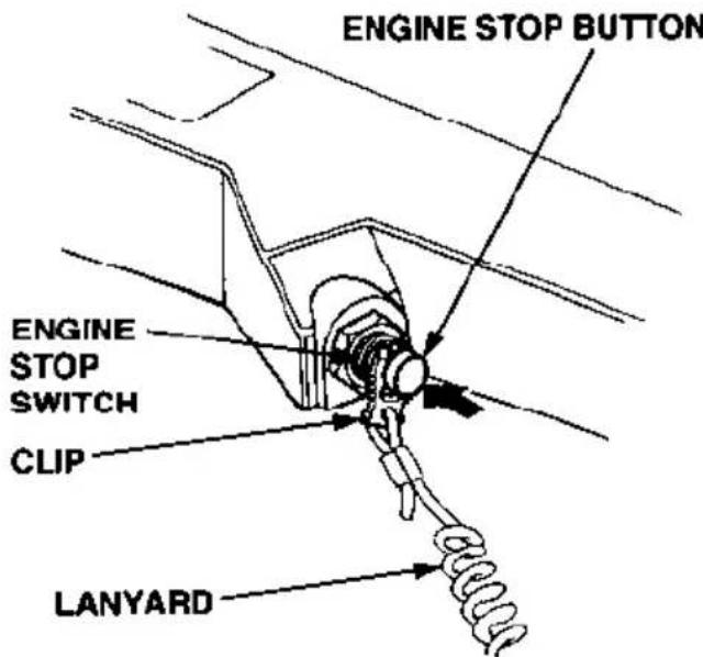 ENGINE STOP BUTTON ENGINE STOP SWITCH CLIP LANYARD