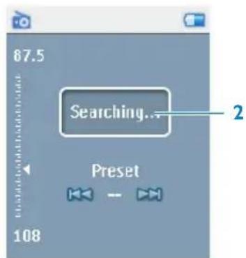 87.5 Searching... 2 Preset 108
