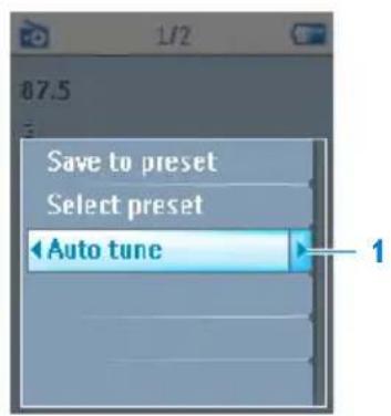 Save to preset Select preset Auto tune