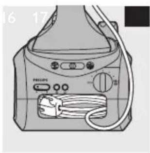 Line drawing of a steam iron organizer with control panel and wiring (no text or symbols)