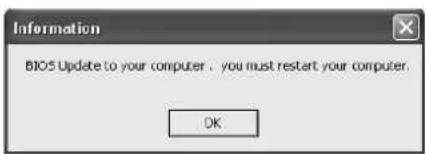 Information BIOS Update to your computer, you must restart your computer. OK