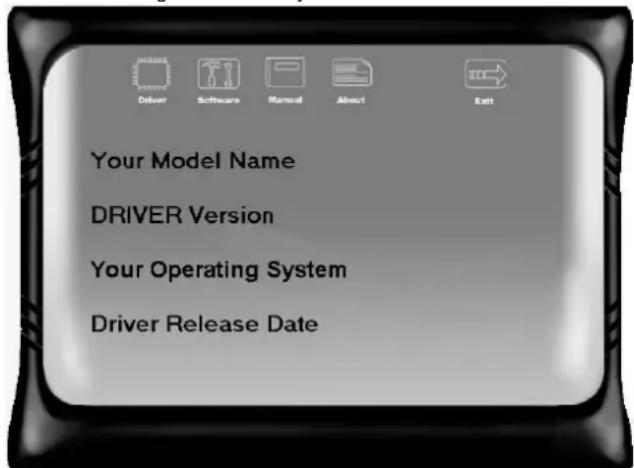 Driver Software Manual About Exit Your Model Name DRIVER Version Your Operating System Driver Release Date
